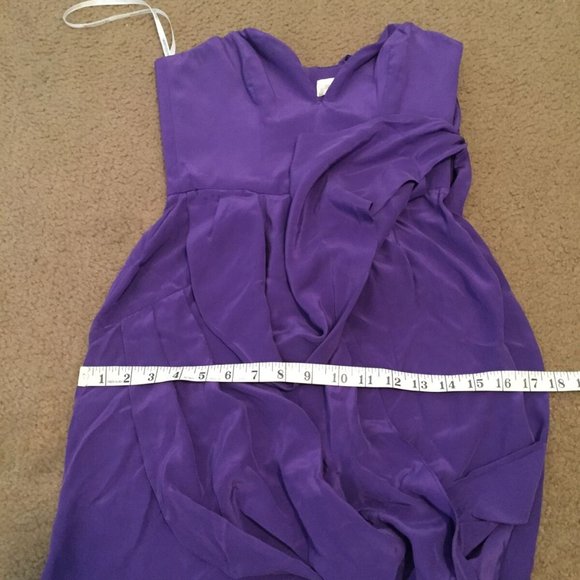 Zimmermann Mini Dress One Shoulder Draped Silk GUC - Picture 6 of 12